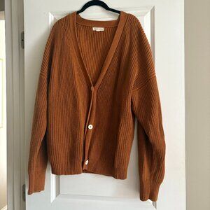 Tradlands Shelter Cardigan Cotton Sienna Brown Size XL